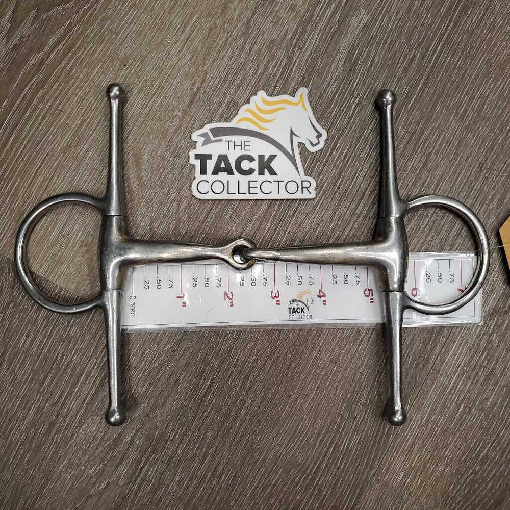 Thin Full Cheek Snaffle Bit *gc, dirt, stains, scuffs, dull, scratches