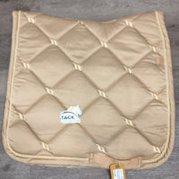 Quilt Dressage Saddle Pad *vgc, cut tabs, mnr hair, dirt, stains
