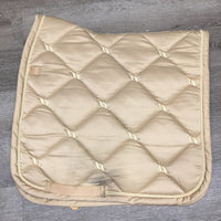 Quilt Dressage Saddle Pad *vgc, cut tabs, mnr hair, dirt, stains
