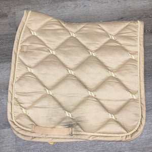 Quilt Dressage Saddle Pad *vgc, cut tabs, mnr hair, dirt, stains