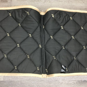 Quilt Dressage Saddle Pad *vgc, cut tabs, mnr hair, dirt, stains