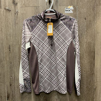 LS Sun Shirt, mesh sleeves, zipper, tag *new
