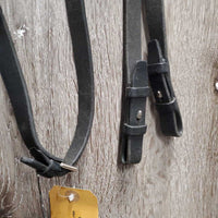 Rsd/Padded Dressage Bridle, Crank, Flash, Wide Braided Reins *vgc, clean, mnr residue & hair, dents, tight keeper, older, creases
