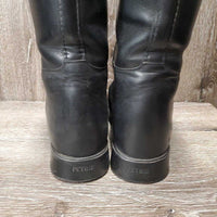 "Cinderella"? Pr Dressage Boots, zips, Black Plastic forms *gc, dust, rubs, scratches, mnr stains
