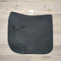 Quilt Dressage Saddle Pad *gc, mnr dirt, hair, faded, threads, edge gouges on tabs
