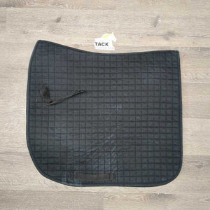 Quilt Dressage Saddle Pad *gc, mnr dirt, hair, faded, threads, edge gouges on tabs