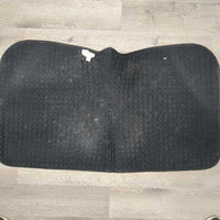 Quilt Dressage Saddle Pad, 1x piping *gc, mnr dirt, hairy rubbed underside, piping rubs
