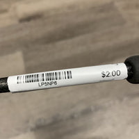 Narrow Fine Riding Whip - Crop *fair/gc, mnr dirt, rubs & frays, chewed/torn flapper
