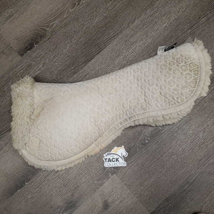 Sheepskin Half Pad *gc, cut tabs, mnr hair, dirt, stains, v. clumpy, bare spots