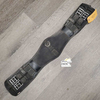 Memory Foam Dressage Girth, 2x els, D Ring *NO Center strap, gc/fair, v.dirty, rubs, pills, stiff, threads, frayed seam end
