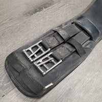 Memory Foam Dressage Girth, 2x els, D Ring *NO Center strap, gc/fair, v.dirty, rubs, pills, stiff, threads, frayed seam end