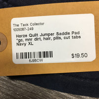 Quilt Jumper Saddle Pad *gc, mnr dirt, hair, pills, cut tabs
