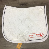 Quilt Jumper Saddle Pad, 1x piping *gc, clean, stains, mnr hair
