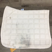 Quilt Dressage Saddle Pad, Fleece Wither, Bling *gc, clean, stains, dingey under, pills, missing bling
