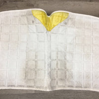 Quilt Dressage Saddle Pad, Fleece Wither, Bling *gc, clean, stains, dingey under, pills, missing bling
