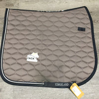 Quilt Dressage Saddle Pad *gc cut tabs, vhairy, pilly, rubs, stains
