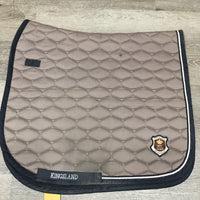 Quilt Dressage Saddle Pad *gc cut tabs, vhairy, pilly, rubs, stains
