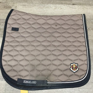 Quilt Dressage Saddle Pad *gc cut tabs, vhairy, pilly, rubs, stains