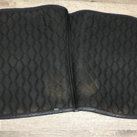 Quilt Dressage Saddle Pad *gc cut tabs, vhairy, pilly, rubs, stains
