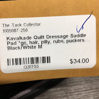 Quilt Dressage Saddle Pad *gc, hair, pilly, rubs, puckers
