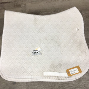 Quilt Dressage Saddle Pad *gc, cut tabs, hair, dirt, stains, dingy, puckers, pills