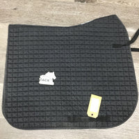 Quilt Dressage Saddle Pad *gc, mnr dirt, hair, faded, pills, rubbed torn binding
