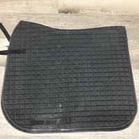 Quilt Dressage Saddle Pad *gc, mnr dirt, hair, faded, pills, rubbed torn binding
