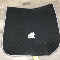 Quilt Dressage Saddle Pad, 1x piping *vgc, dirty, stained, mnr hair, fading
