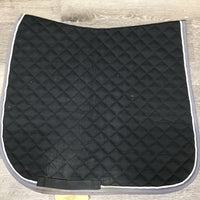 Quilt Dressage Saddle Pad, 1x piping *vgc, dirty, stained, mnr hair, fading
