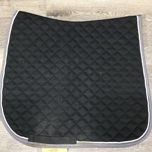 Quilt Dressage Saddle Pad, 1x piping *vgc, dirty, stained, mnr hair, fading