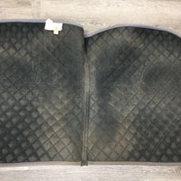 Quilt Dressage Saddle Pad, 1x piping *vgc, dirty, stained, mnr hair, fading
