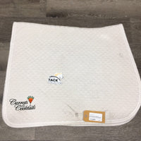 Quilt Dressage Saddle Pad, embroidered *gc, clean, mnr stains, hair, pilly under, cut tabs
