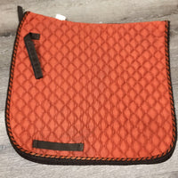 Velvet Dressage Saddle Pad, piping, tabs *vgc, rubbed edges, clean, pilly, frays, threads
