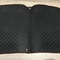 Velvet Dressage Saddle Pad, piping, tabs *vgc, rubbed edges, clean, pilly, frays, threads
