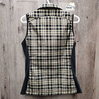 Light Lined Vest, zipper *gc, older, edges & sides: pilly & rubs
