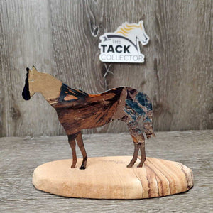 Tin Horse Silhouette, Rock Base *vgc, sm scratches, name stamp