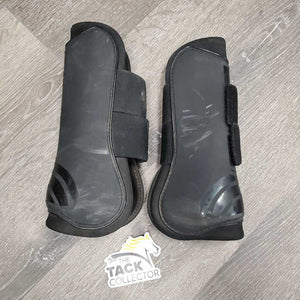 Pr Open Front Boots *gc, mnr dirty, fades, scrapes, 1 squished