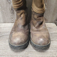 Tall Country Boots, double raised *gc, dirt, stains, scratches, creases, scuffs
