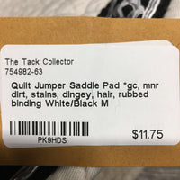 Quilt Jumper Saddle Pad *gc, mnr dirt, stains, dingey, hair, rubbed binding
