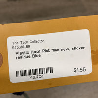 Plastic Hoof Pick *like new, sticker residue
