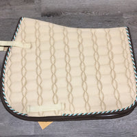 Quilt Padded Saddle Pad, 1x piping *like new
