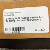 Quilt Padded Saddle Pad, 1x piping *like new
