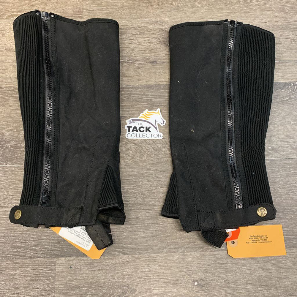 Synthetic - Cloth Half Chaps, bag *vgc, clean, residue, v.linty, stains?dirt, rubs, puckers