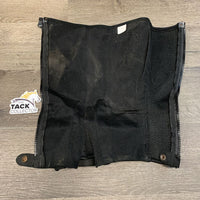 Synthetic - Cloth Half Chaps, bag *vgc, clean, residue, v.linty, stains?dirt, rubs, puckers
