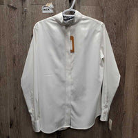 LS Show Shirt, attached snap collar, tag *new, older, v.mnr stain & shoulder snag
