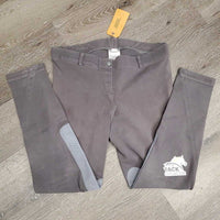 Hvy Cotton Breeches, Pull On *gc/fair, faded, repairs, threads, older
