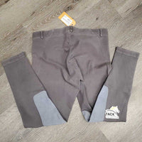 Hvy Cotton Breeches, Pull On *gc/fair, faded, repairs, threads, older
