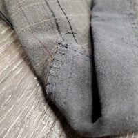 Euroseat Breeches *gc, stretched seat, older, hairy velcro, mnr snags, dirt?stain & loose stitches
