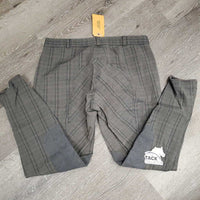 Euroseat Breeches *gc, stretched seat, older, hairy velcro, mnr snags, dirt?stain & loose stitches
