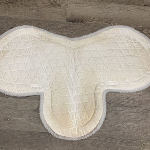 Fitted Fleece Quilt Bottom Hunter Saddle Pad *vgc, clean, stained, mnr hair, rubbed girth edges